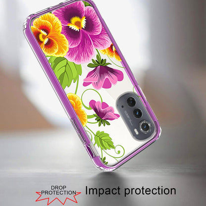 For Motorola Moto Edge 2022 Beautiful Design Hybrid Triple Layer Armor Hard PC TPU Rubber Shockproof Frame  Phone Case Cover