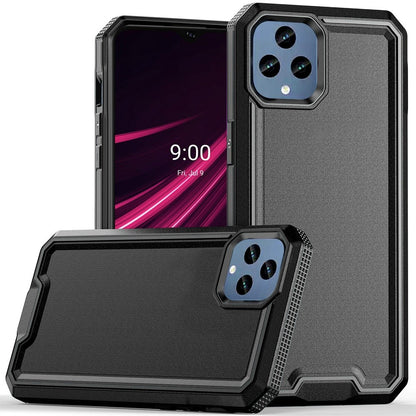 For T-Mobile Revvl 6 Pro 5G /Revvl 6 5G Tough Modern Fused Hybrid Armor Hard PC TPU Rubber Shockproof Drop Protection Impact  Phone Case Cover