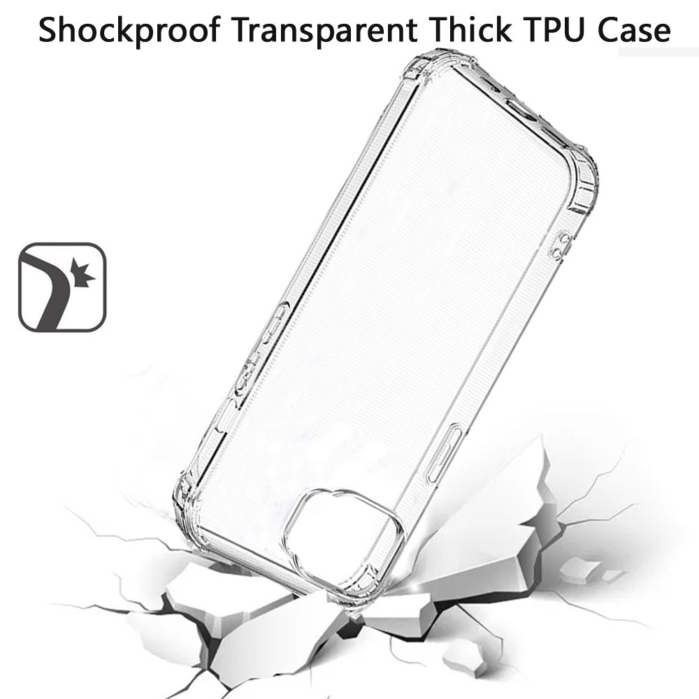 For Motorola Moto One 5G, Moto G 5G Plus, Moto One Lite Hybrid Transparent Thick Pure TPU Rubber Silicone 4 Corners Gel Shockproof Protective Slim Back Clear Phone Case Cover