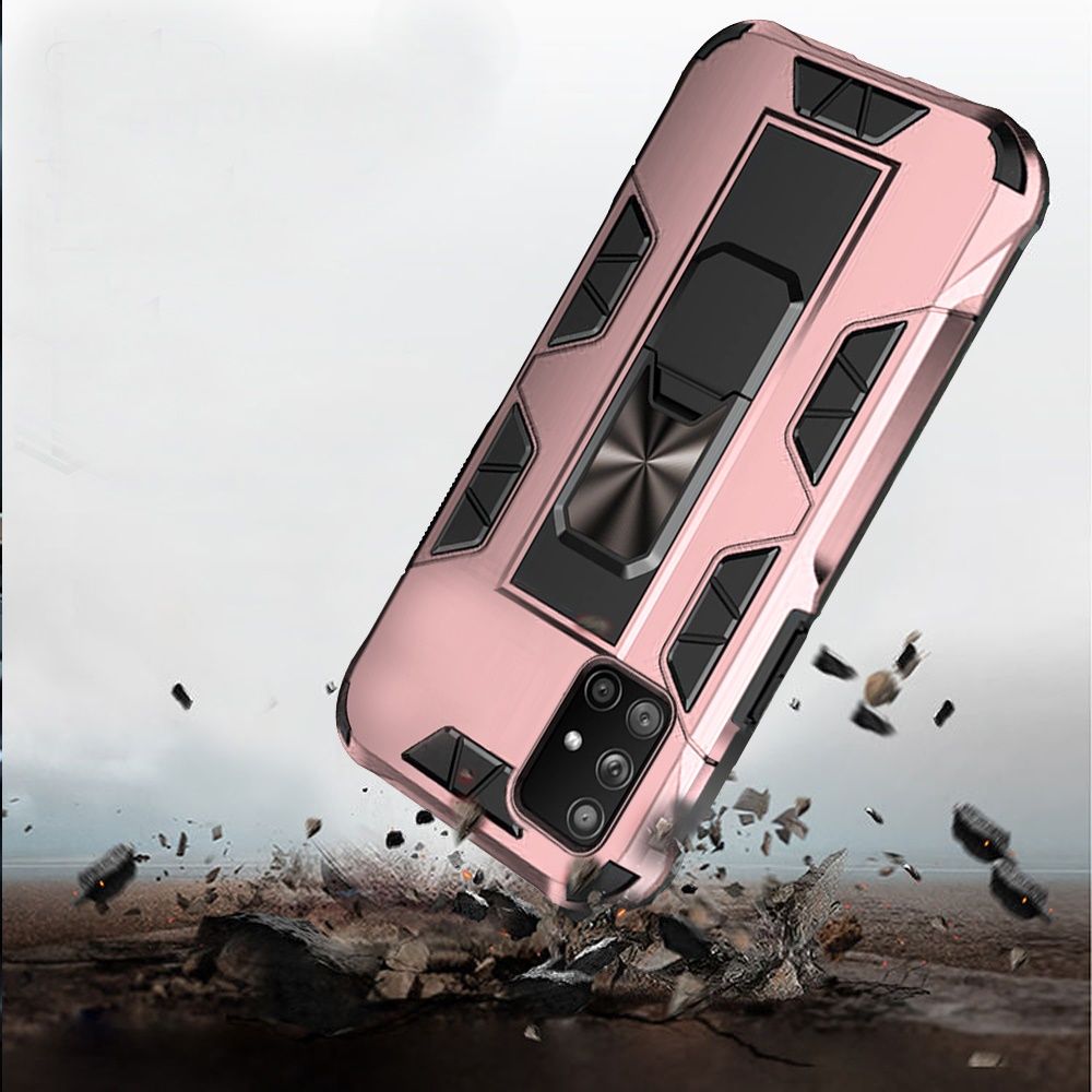 For Samsung Galaxy A71 5G Hybrid Cases with Built-in Slide Kickstand Stand Holder Full Body Heavy Duty Rugged Military Grade  Phone Case Cover