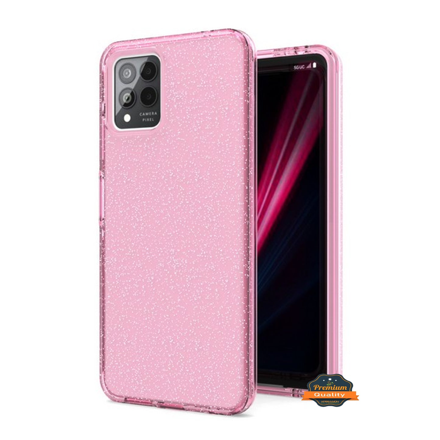 For T-Mobile Revvl 6 Pro 5G /Revvl 6 5G Glitter Sparkle Bling Shiny Thin Slim Hybrid Shockproof Rubber Silicone TPU  Phone Case Cover