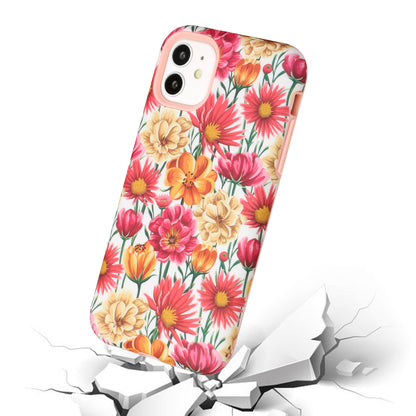 For Samsung Galaxy A13 5G Bliss Floral Stylish Design Hybrid Rubber TPU Hard PC Shockproof Armor Rugged Slim  Phone Case Cover