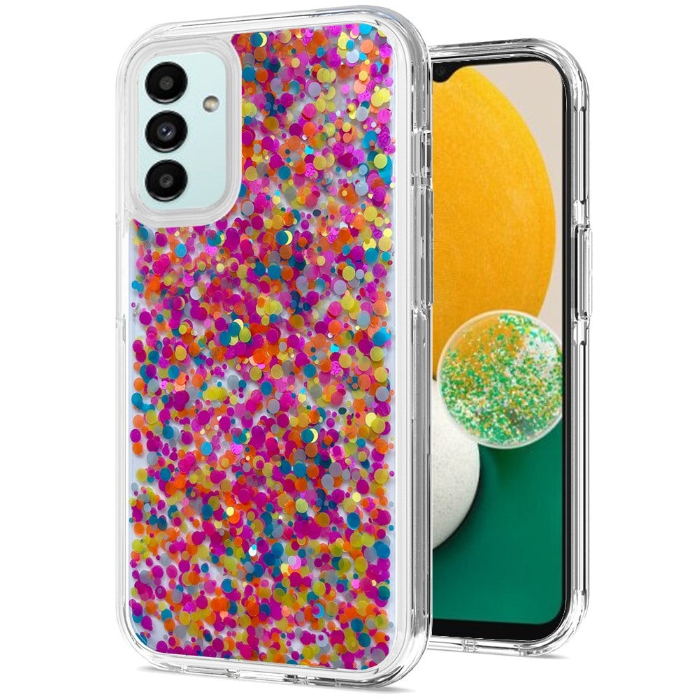 For Samsung Galaxy A13 5G Colorful Glitter Bling Sparkle Epoxy Glittering Shining Hybrid Hard Silicone Shockproof  Phone Case Cover