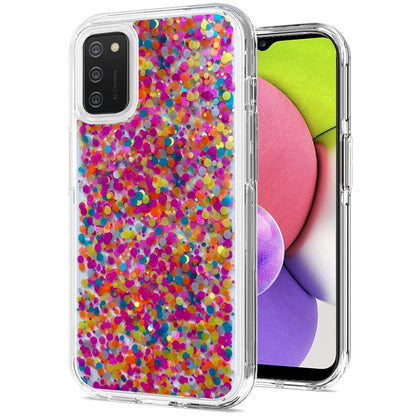 For Apple iPhone 14 (6.1") Colorful Glitter Bling Sparkle Epoxy Glittering Shining Hybrid Hard PC TPU Shockproof  Phone Case Cover