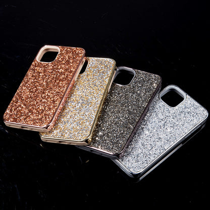 For Apple iPhone 13 /Pro Max Mini Bling Sparkly Glitter Luxury Diamonds Shiny Sparker Shell Hybrid Rugged TPU & Hard PC Electroplated Frame  Phone Case Cover