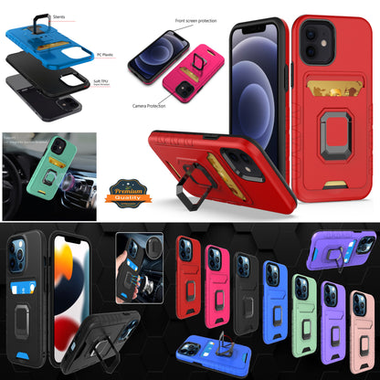 For Samsung Galaxy S22 /Plus Ultra Wallet Case Designed with Credit Card Holder & Ring Stand Kickstand Heavy Duty Hybrid Armor  Phone Case Cover