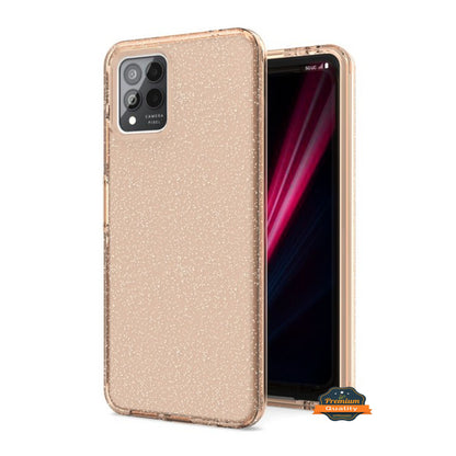 For T-Mobile Revvl 6 Pro 5G /Revvl 6 5G Glitter Sparkle Bling Shiny Thin Slim Hybrid Shockproof Rubber Silicone TPU  Phone Case Cover