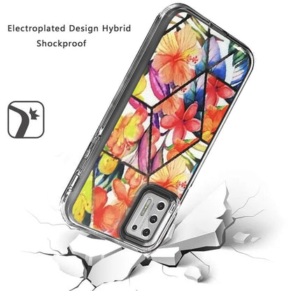 For OnePlus Nord N200 5G Electroplated Design Pattern Hybrid Luxury Fashion Hard PC TPU Bumper Hybrid Shook-Proof Armor  Phone Case Cover