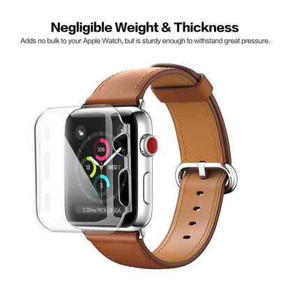 For Apple Watch Series 40mm Ultra-Thin Hard PC with Built in Clear Screen Protector Full Cover Anti-Scratch Bumper for iWatch 40mm Series SE/6/5/4 Clear Phone Case Cover