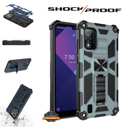 For Apple iPhone 13 Pro (6.1") Built in Magnetic Kickstand, Military Hybrid Bumper Heavy Duty Dual Layers Rugged Protective  Phone Case Cover