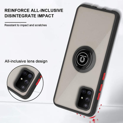 For Motorola Moto G50 5G Hybrid Protective PC Shockproof with 360° Rotation Ring Magnetic Metal Stand & Covered Camera  Phone Case Cover