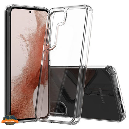 For Samsung Galaxy S23 /Plus /Ultra Crystal HD Clear Back Panel + TPU Bumper Frame Hybrid Thin Slim Hard Shockproof  Phone Case Cover