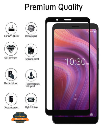 For Samsung Galaxy A71 5G Screen Protector Full Cover Tempered Glass [Edge to Edge Coverage] Full Protection Durable Tempered Glass Clear Black Screen Protector