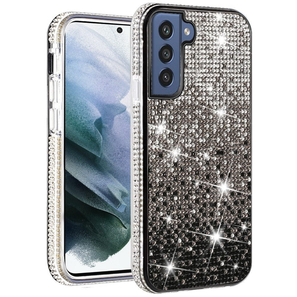 For Samsung Galaxy S22 /Plus Ultra Glitter Bling Thin TPU Sparkle Diamonds Rhinestone Shiny Full Cover Fashion Crystal Stones Back  Phone Case Cover