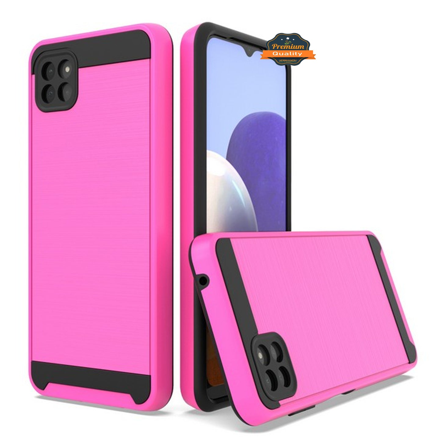 For Apple iPhone 11 (6.1") Rugged TPU + Hard PC Brushed Metal Texture Hybrid Dual Layer Defender Armor Shock Absorbing  Phone Case Cover