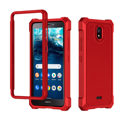 For Nokia C100 Matte Finish Hybrid Thick Shell Guard Shockproof Dual Layer Hard PC + TPU Bumper Frame Armor  Phone Case Cover