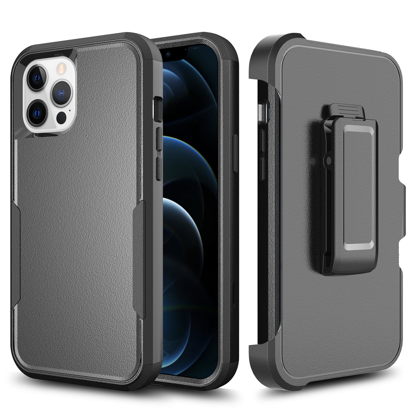 For Apple iPhone 11 (6.1") Hybrid Rugged Shockproof Military Tough Heavy Duty with 360 Swivel Belt Clip Stand & Holster  Phone Case Cover