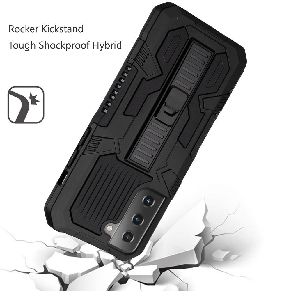 For Samsung Galaxy S21+ Plus Hybrid Rugged [Shockproof] 2in1 Protective with Kickstand Military Grade Hard PC + TPU  Phone Case Cover