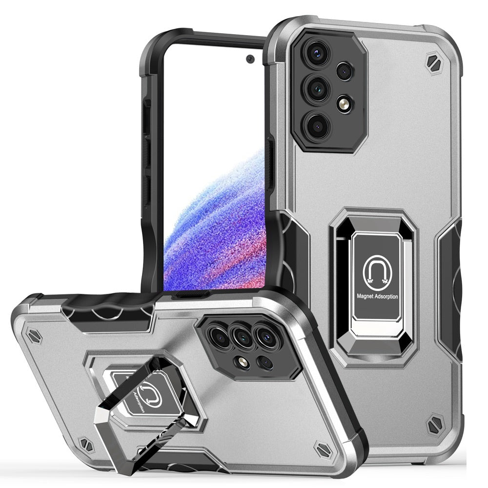 For Samsung Galaxy A53 5G Hybrid with Magnetic Ring Holder Stand Kickstand Heavy Duty Rugged Drop Silicone Shockproof  Phone Case Cover