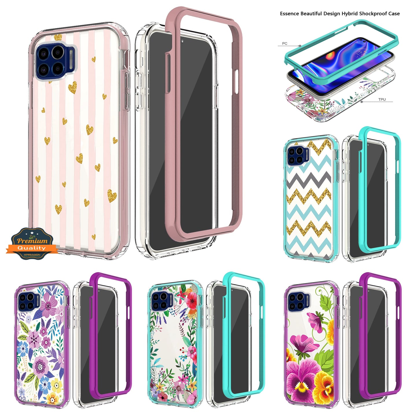 For Apple iPhone SE 2022 /SE 2020/8/7 Beautiful Design 3 in 1 Hybrid Armor Hard Plastic TPU Shockproof Protective Frame  Phone Case Cover