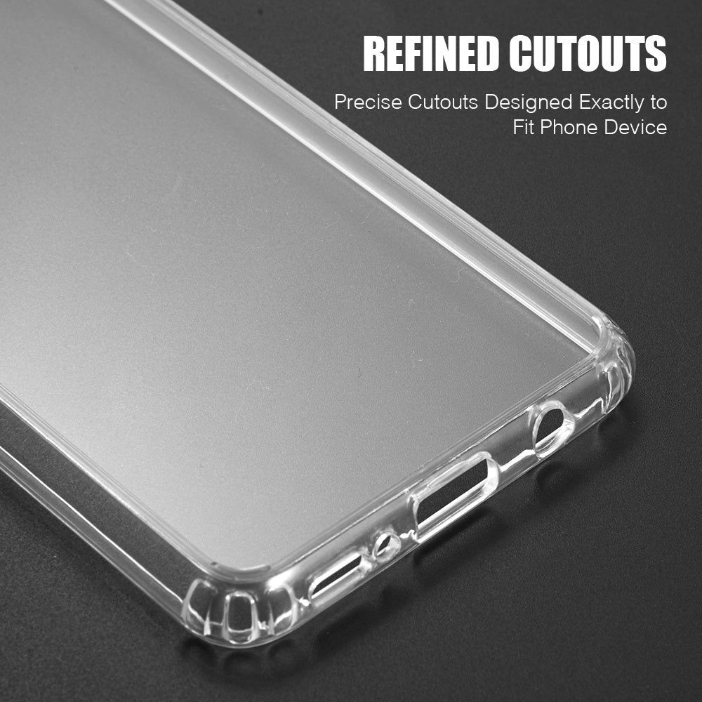 For Samsung Galaxy Z Fold 4 Hybrid Transparent Clear Acrylic Back Hard PC & Soft TPU Full Protective Bumper Shock-Absorb Clear Phone Case Cover