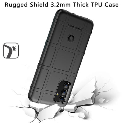 For Samsung Galaxy S22 Ultra Rugged Shield Hybrid TPU Thick Solid Rough Armor Tactical Matte Grip Gel Silicone Texture Black Phone Case Cover