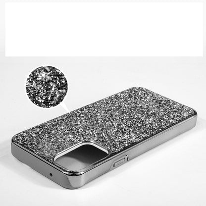 For Apple iPhone 11 (6.1") Bling Rhinestone Diamond Shiny Glitter Hybrid Dual Layer Defender Rugged Shell Hard PC TPU Rubber Black Phone Case Cover