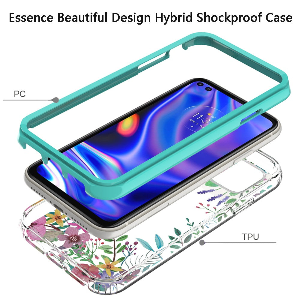 For Motorola Edge+ Plus 2022 Beautiful Design 3 in 1 Hybrid Armor Hard PC Rubber TPU Shockproof Protective Frame  Phone Case Cover