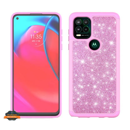 For Motorola Moto G Stylus 5G 2021 Glitter Bling Sparkling Shiny Shockproof Heavy Duty Hybrid Dual-Layer TPU Sturdy High Impact  Phone Case Cover