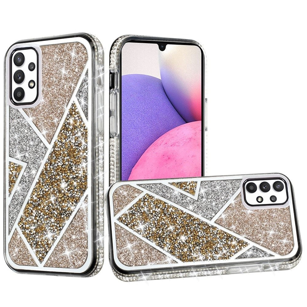 For Samsung Galaxy A33 5G Glitter Bling Diamond Rhinestone Sparkly Bumper Fashion Shiny Cute Fancy Cases Hybrid Rugged  Phone Case Cover