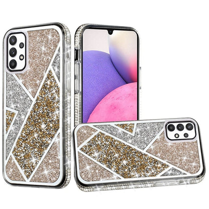 For Samsung Galaxy A33 5G Glitter Bling Diamond Rhinestone Sparkly Bumper Fashion Shiny Cute Fancy Cases Hybrid Rugged  Phone Case Cover