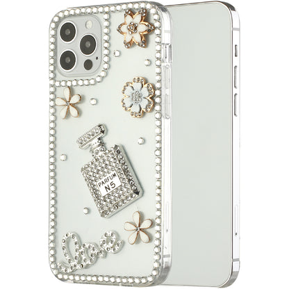 For Apple iPhone 13 Pro Max 6.7" Bling Crystal 3D Full Diamonds Luxury Sparkle Rhinestone Hybrid Protective  Phone Case Cover