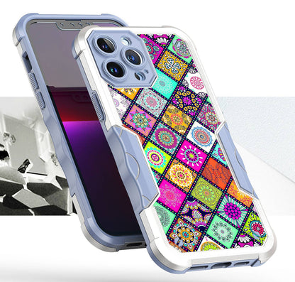 For Apple iPhone 11 (6.1") Fashion Design Tough Shockproof Hybrid Stylish Pattern Heavy Duty Rubber Armor  Phone Case Cover