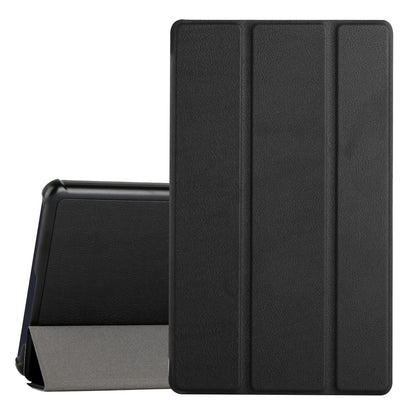 Case for Samsung Galaxy Tab S6 Lite 10.4" Thin Lightweight Trifold Stand Magnetic Closure PU Leather Hard Folio Hybrid Protective Tablet Black Tablet Cover