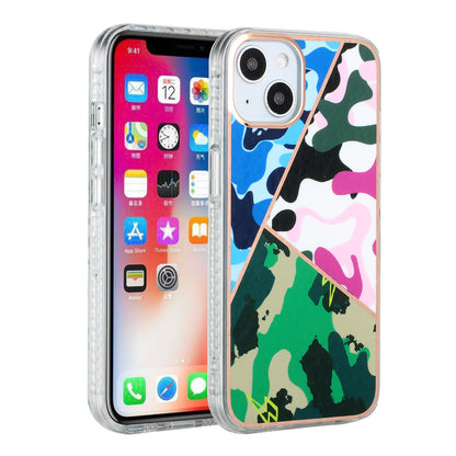 For Apple iPhone 13 /Pro Max Stylish Print Design Hybrid Protective Hard PC Rubber TPU Slim Hard Back Cover Camo Blue Pink Phone Case Cover