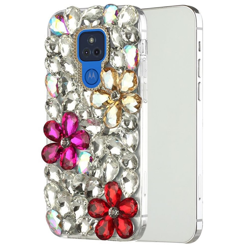 For Samsung Galaxy S21 Luxury Bling Clear Crystal 3D Full Diamonds Luxury Sparkle Rhinestone Hybrid Protective Gold/ Pink/ Red Phone Case Cover