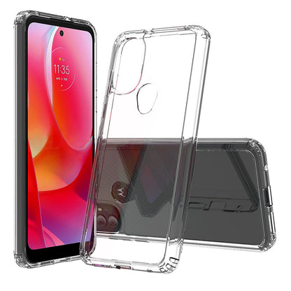 For Motorola Moto G Pure Hybrid Transparent Clear Acrylic Back Hard PC & Soft TPU Full Protective Bumper Extra Shock-Absorb  Phone Case Cover