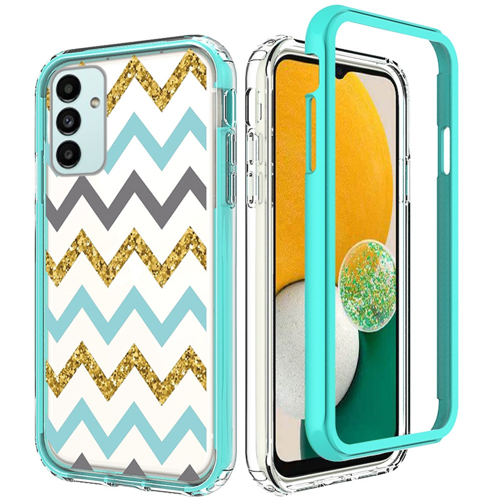 For Samsung Galaxy A13 5G Beautiful Design 3 in 1 Hybrid Triple Layer Armor Hard Plastic Soft Rubber TPU Shockproof Protective Frame  Phone Case Cover