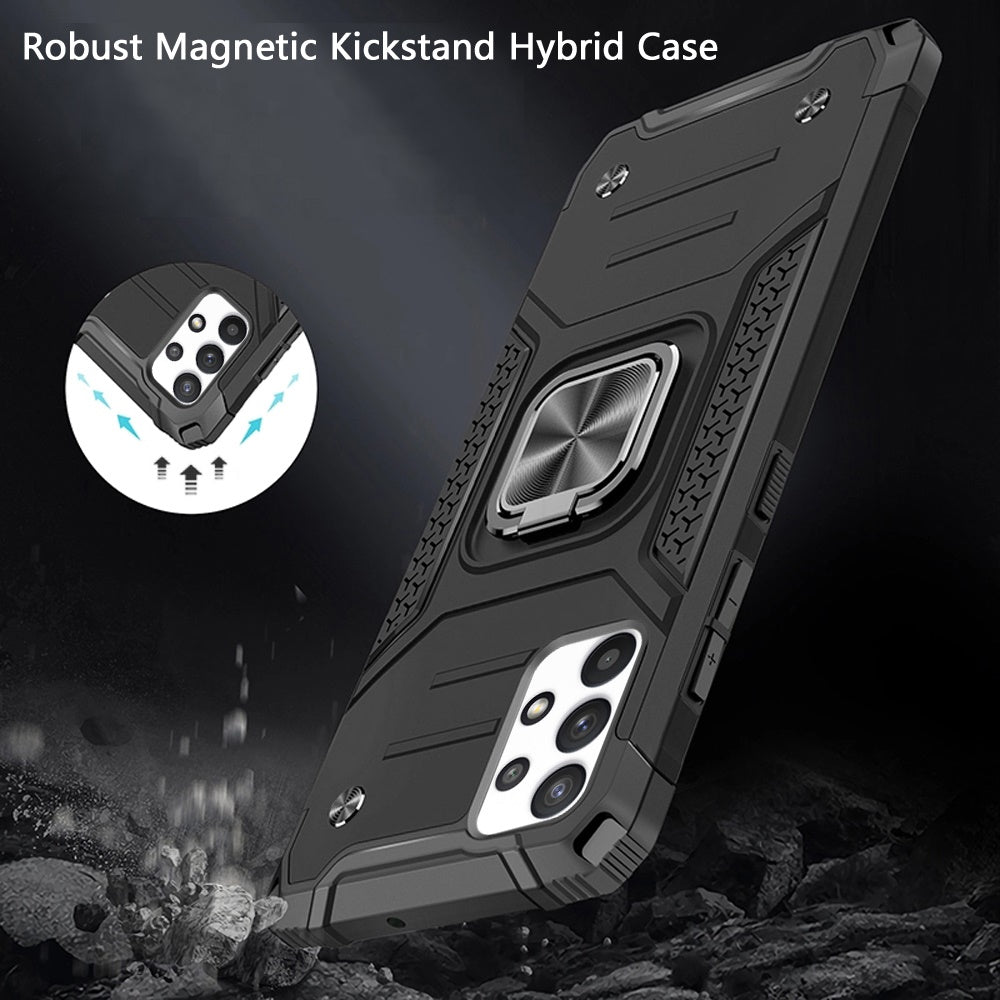 For Samsung Galaxy A53 5G Armor Hybrid with Ring Holder Kickstand Shockproof Heavy-Duty Durable Rugged Dual Layer  Phone Case Cover