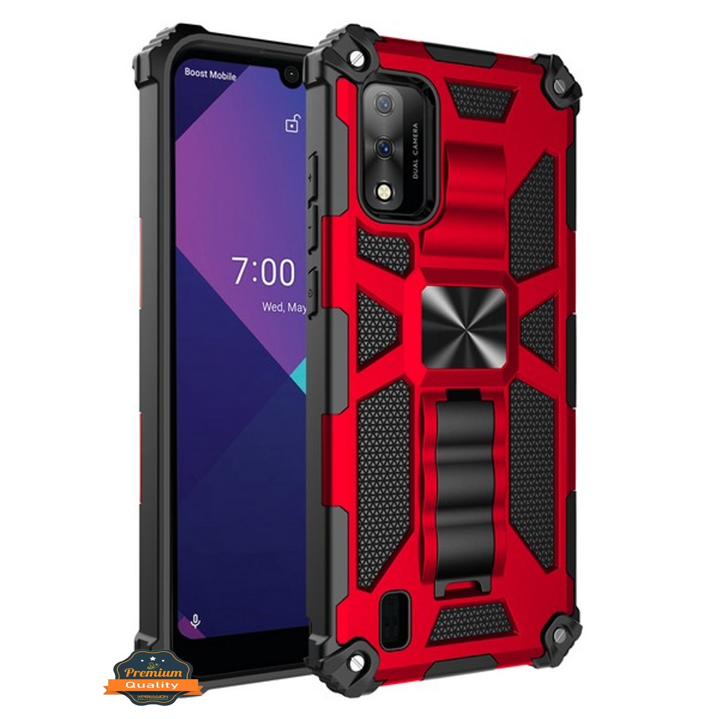 For Samsung Galaxy A71 5G Hybrid Cases Built in Magnetic Kickstand, Military Grade Bumper Heavy Duty Dual Layers Rugged Protective  Phone Case Cover