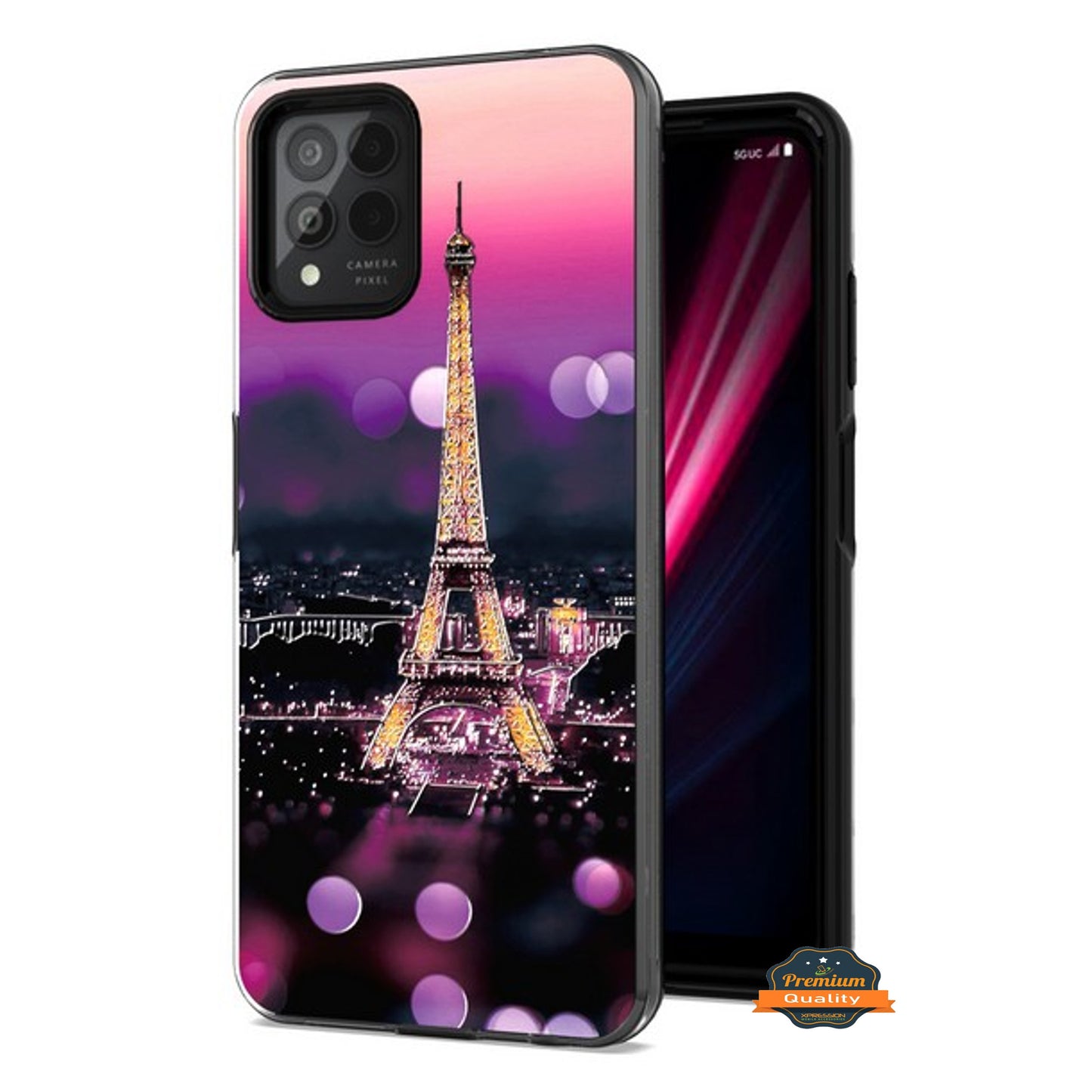 For T-Mobile Revvl 6 Pro 5G /Revvl 6 5G Fashion Pattern Design Shockproof TPU Frame and Hard PC Back Slim  Phone Case Cover