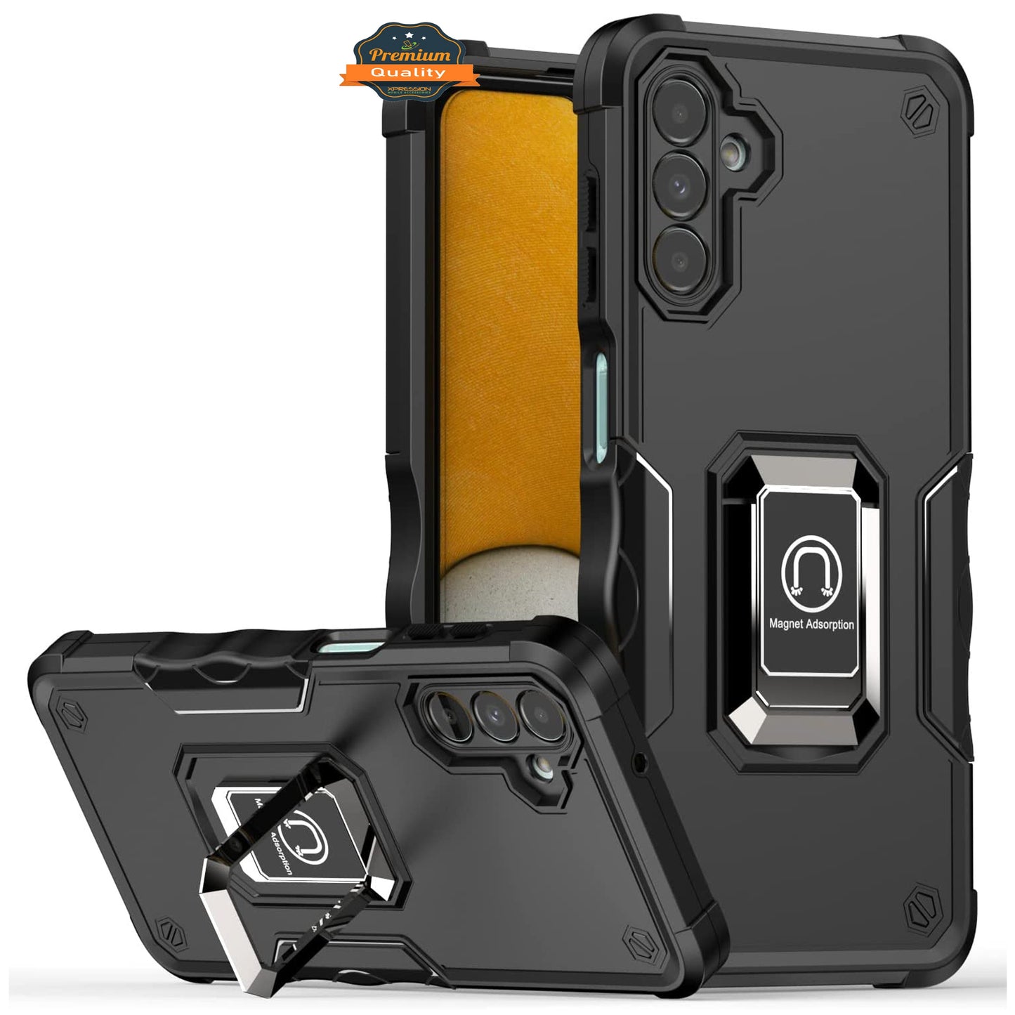 For Samsung Galaxy Z Fold 4 5G Heavy Duty Hybrid with Kickstand Ring Stand, Support Magnetic Car Mount Rugged TPU Shell  Phone Case Cover