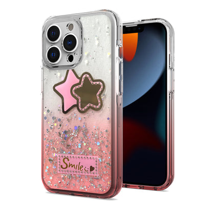 For TCL Revvl V Plus 5G (T-Mobile) Fashion Graphic Pattern Design Epoxy Colorful Skin Glitter Hybrid Bling TPU Hard Impact  Phone Case Cover