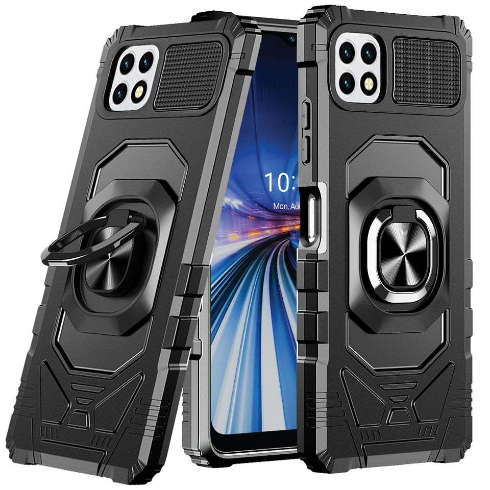 For Samsung Galaxy A13 5G Hybrid Dual Layer with Rotate Magnetic Ring Stand Holder Kickstand, Rugged Shockproof Protective  Phone Case Cover