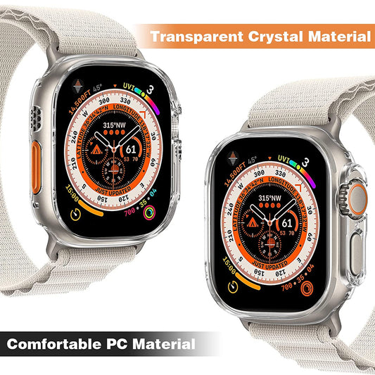 For Apple Watch Series 8 /7 (41mm) Slim PC with Built in Clear Screen Protector Snap-on Full Coverage Shell TPU + Hard PC Frame for iWatch 41 MM Series 8 /7 Clear