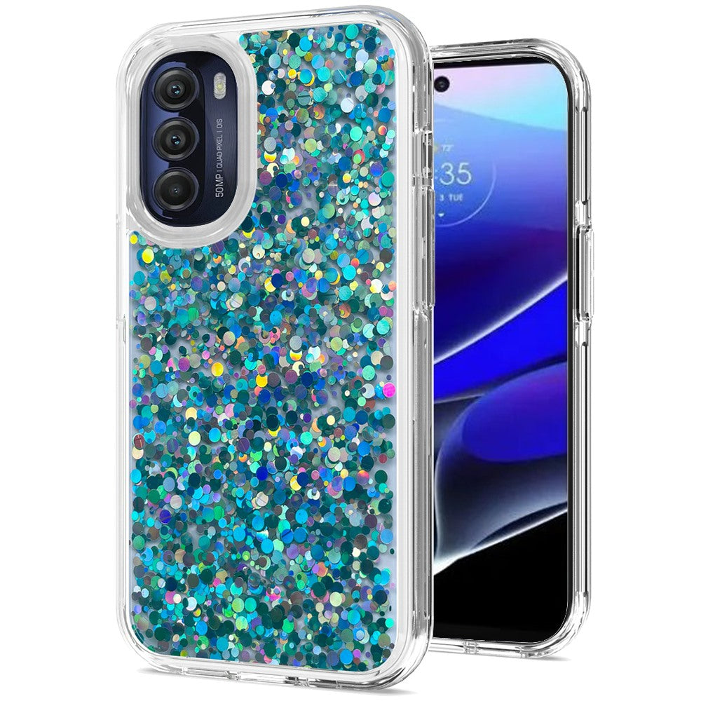 For Motorola Moto G Stylus 5G 2022 Colorful Glitter Bling Sparkle Epoxy Glittering Shining Hybrid Hard Shockproof  Phone Case Cover