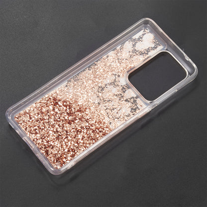 For Boost Mobile Celero 5G Hybrid Bling Luxury Fashion Design Flowing Liquid Glitter Floating Quicksand Sparkle Glitter Soft TPU + PC  Phone Case Cover