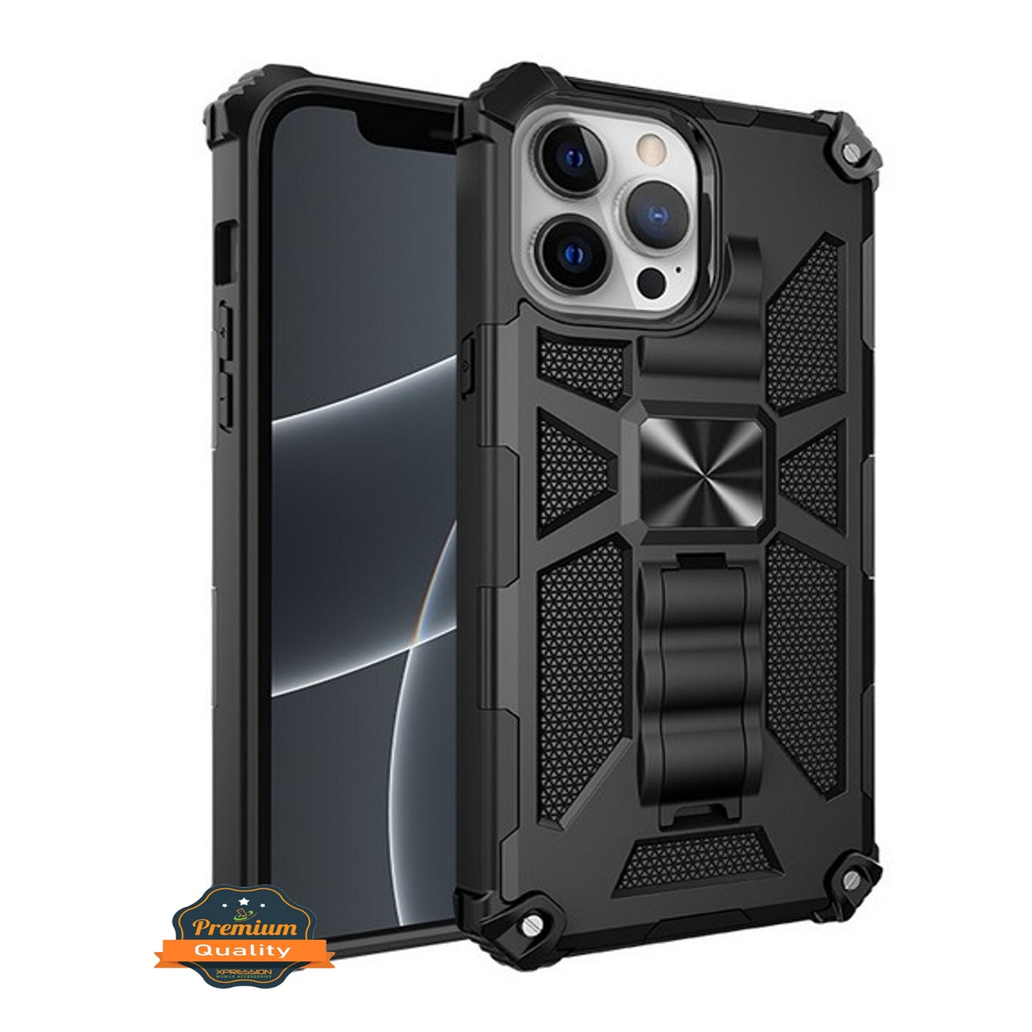 For TCL 20 XE Built in Magnetic Kickstand, Military Hybrid Bumper Heavy Duty Dual Layers Hard PC + TPU Rugged Protective  Phone Case Cover