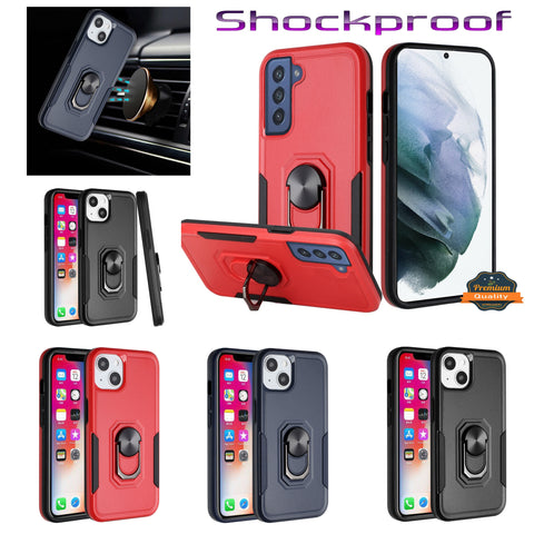 For Google Pixel 7,7 Pro Case Shockproof Magnetic Ring Stand Armor Phone  Cover