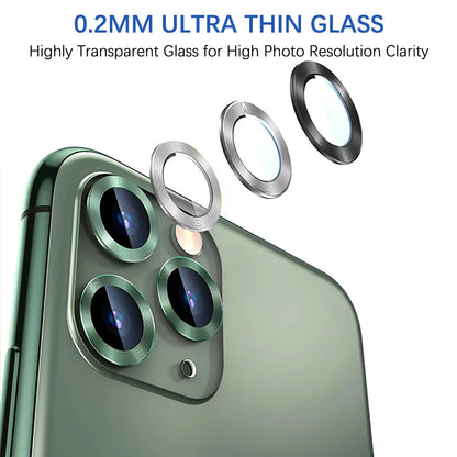 For Apple iPhone 13 /12/ 11/Pro Max Mini Camera Lens Protector Tempered Glass Rear Back Circle Camera Protective Lens Shield Anti-Glare, Case Friendly  Screen Protector